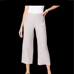 NEW J.JILL Linen Full-Leg Sailor Crops